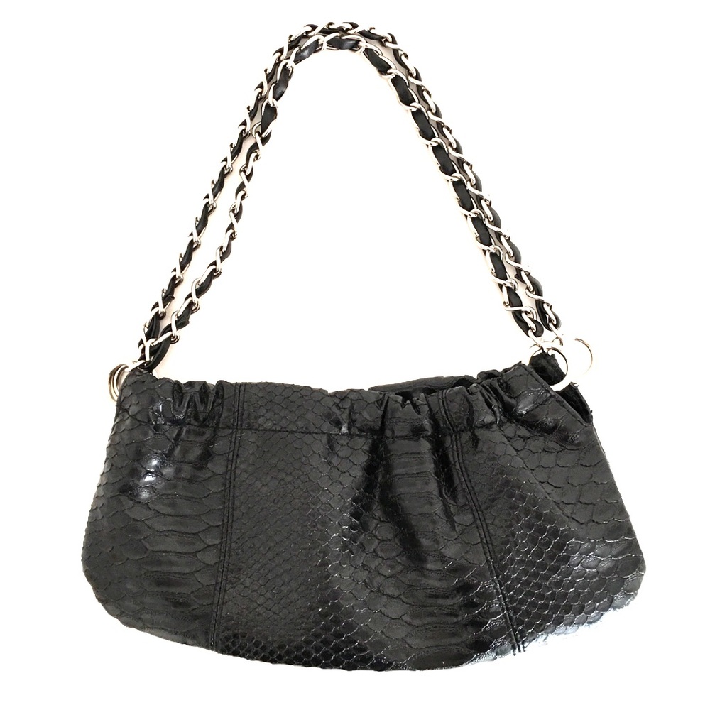 No Name Black Faux Alligator Purse/Clutch